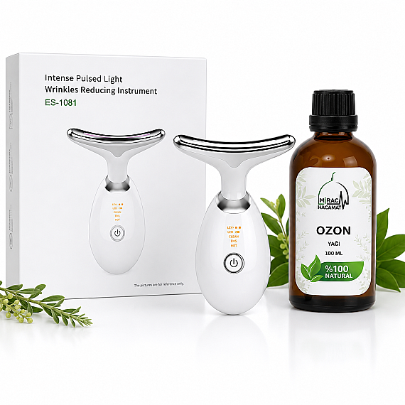 Ozone Oil & LED Facial Massager Set | Daily Skincare and Facial Massage Routine - 1