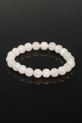 Pembe Kuvars Doğal Taş Bileklik - 3