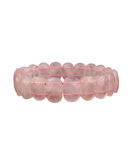 Pembe Kuvars Doğal Taş Rolex Bileklik ( Oval ) - 2