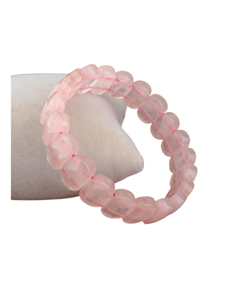 Pembe Kuvars Doğal Taş Rolex Bileklik ( Oval ) - 3