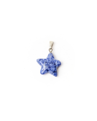 Pendentif en Pierre Sodalite en Forme d’Étoile - 