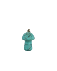 Pendentif en pierre turquoise modèle champignon : - 