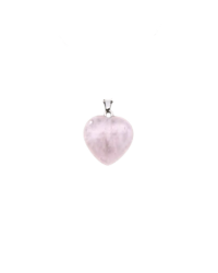 Pendentif en Quartz Rose en Forme de Cœur - 