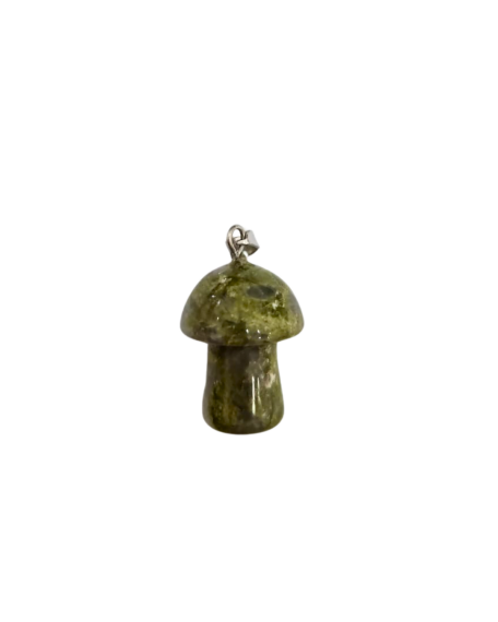 Pendentif en unakite modèle champignon - 1