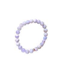 Pink Chalcedony Natural Stone Bracelet - 