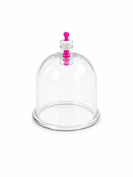 Pink Elegance Series 6 cm Hijama Cup – Large Airtight Vacuum Cupping Cup - 1