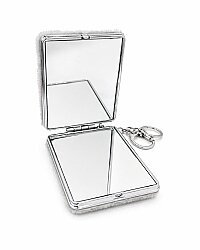 Plush Mirror Keychain – Portable Pocket Mirror, Soft Plush Cover, Compact Makeup Mirror - 1