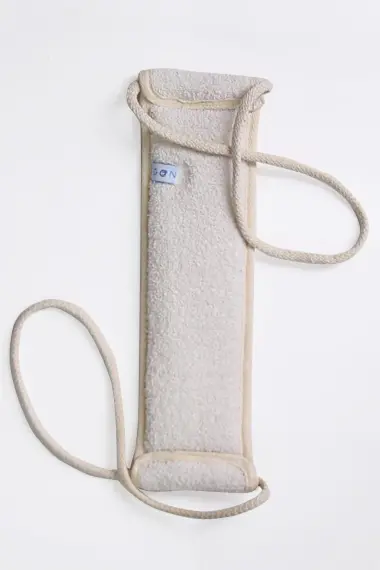 Éponge de bain et douche en fibre de courge avec corde pour le dos – Soin naturel et relaxation - 5