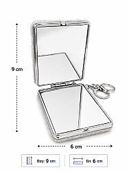Porte-clés Miroir en Peluche – Miroir de Poche Portable, Surface Douce, Miroir de Maquillage Compact - 2