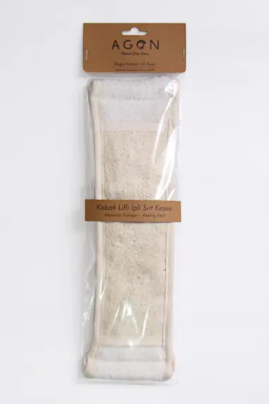 Pumpkin Fiber Bath & Shower Back Scrubber with Rope – Natural Skin Care and Relaxation - 2