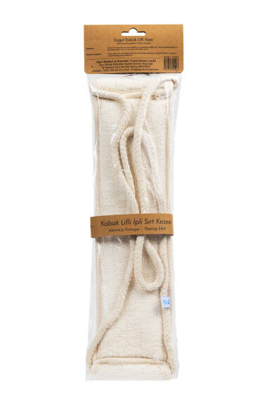 Pumpkin Fiber Bath & Shower Back Scrubber with Rope – Natural Skin Care and Relaxation - 3