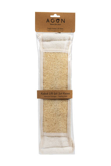 Pumpkin Fiber Bath & Shower Back Scrubber with Rope – Natural Skin Care and Relaxation - 1