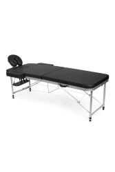 Relax Soft-Aluminium-Taschen-Luxus-Massageliege – Schwarz - 1