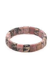 Rhodonit Naturstein Rolex-Armband (Quadratisch) – Elegantes Unisex-Armband - 1