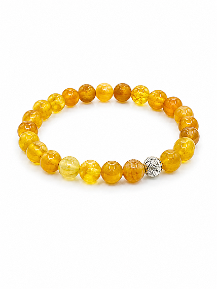 Rolex Armband aus Gelbem Achat Naturstein - 1