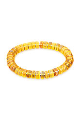 Rondelle Cut Amber Bracelet | Elegant Natural Stone Style Bracelet - 