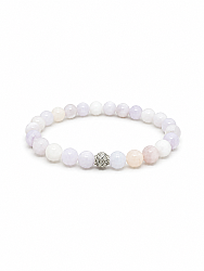 Rosa Chalcedon Naturstein Armband - 