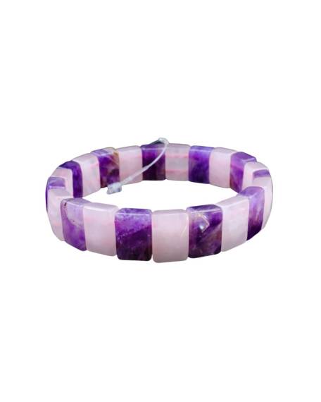 Rosenquarz & Amethyst Naturstein Rolex Armband – Handgefertigtes Elegantes Design - 2