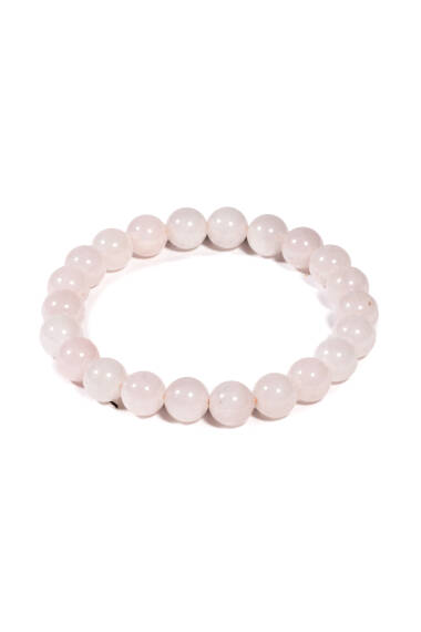 Rosenquarz Naturstein Armband - 1