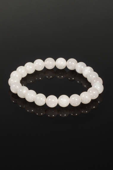 Rosenquarz Naturstein Armband - 3