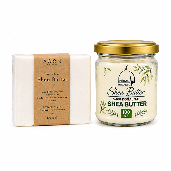 Savon au Beurre de Karité & Beurre de Karité 100 % Naturel | Coffret de Soin Hydratant - 1