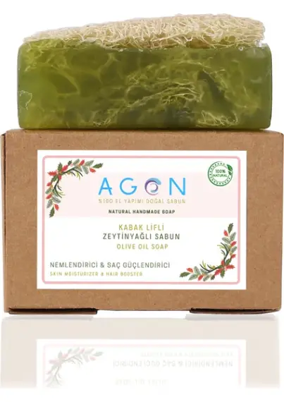Savon Naturel au Luffa et à l’Huile d’Olive | Savon Exfoliant Fait Main - 1