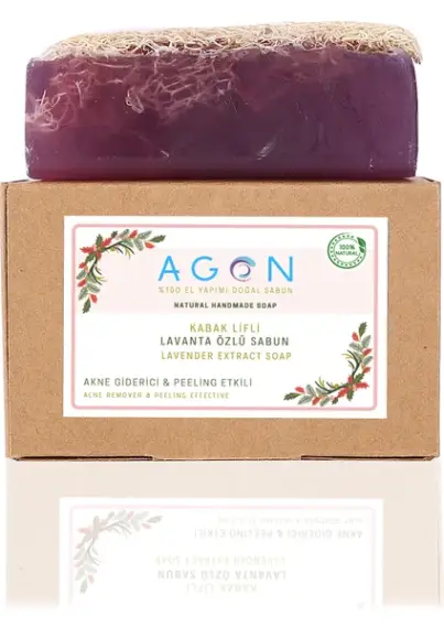 Savon Naturel au Luffa et Extrait de Lavande | Savon Exfoliant Fait Main - 1