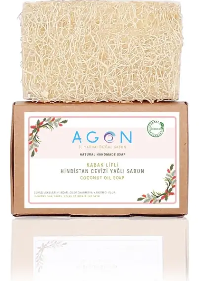 Savon Naturel au Luffa et Extrait de Noix de Coco | Savon Exfoliant Fait Main - 2