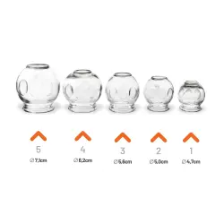 Schröpfbecher aus Glas, 12er-Set - 3