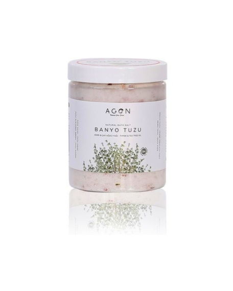 Sel de Bain Naturel au Thym et à l’Huile d’Arbre à Thé 300 g | Sel d’Epsom, Sel Rose de l’Himalaya, Sel Marin et Sel Gemme - 1