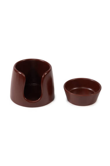 Short Bowl Burgundy Oil Burner - 2