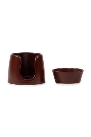 Short Bowl Burgundy Oil Burner - 7