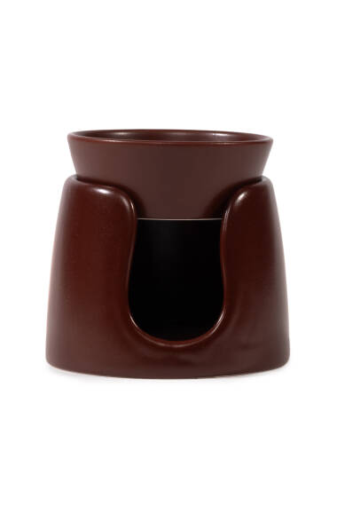 Short Bowl Burgundy Oil Burner - 8