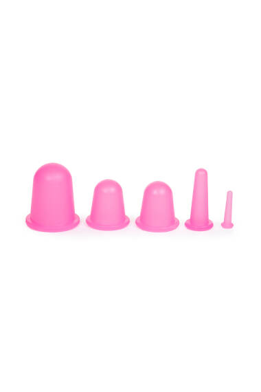 Silicone Massage Cup 5 Pcs Pink - 4