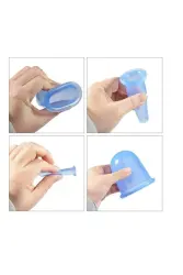 Silicone Massage Cup 5-Piece Blue - 6