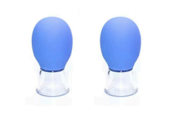 Silikon Gesichts-Massagecups Blau 2er Set - Mirac