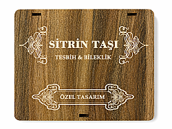 Sitrin Doğal Taş Kutulu Tesbih ve Bileklik Seti - 2