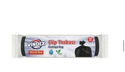 Vindex Siyah Büyük Boy Çöp Torbası 65x80 - 