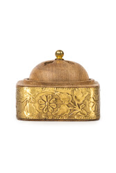Small Covered Metal Incense Burner - 1