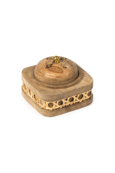 Small Lidded Woven Incense Burner - 4