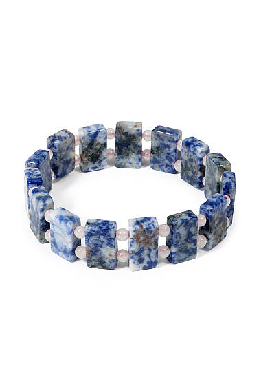 Sodalith Naturstein Rolex Perlenarmband - 1