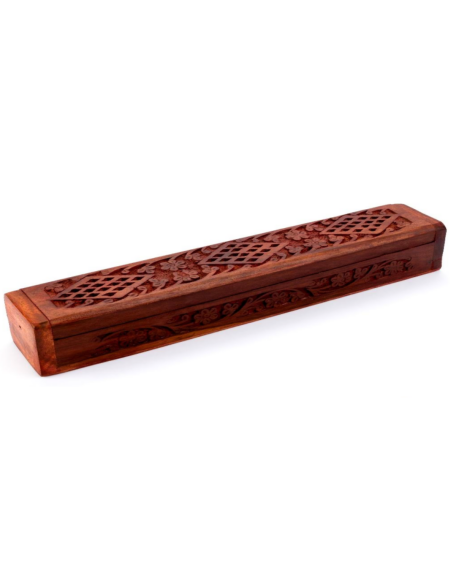 Square Coffin Wooden Incense Holder - 1