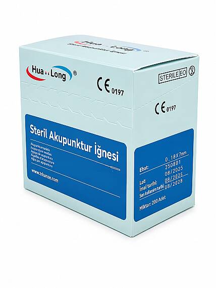 Steril Akupunktur İğnesi 200 Adet (0.18x7 mm) - 1