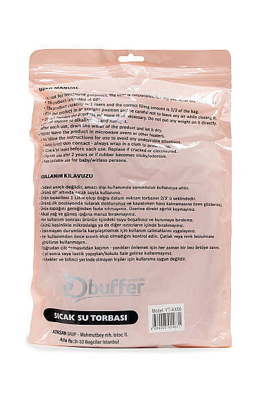 Stitch Figürlü Gri Peluş Sıcak Su Torbası(1 litre) - 5