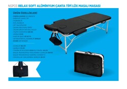 Table de massage de luxe en aluminium souple de type sac - Noir - 7