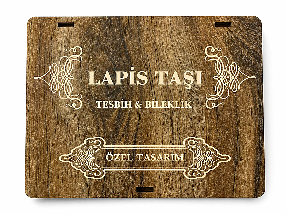 Tesbih- und Armband-Set aus natürlichem Lapislazuli-Stein mit Box - 2