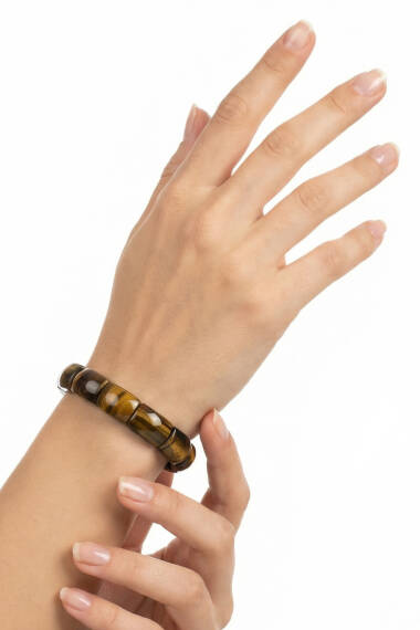 Tiger’s Eye Natural Stone Rolex Bracelet (Rectangular) - 2