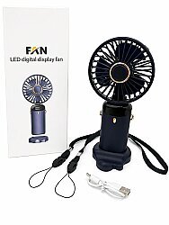 Ventilateur à Main Rechargeable avec Écran LED – Mini Ventilateur Portable USB, Silencieux et Puissant - 1
