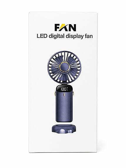 Ventilateur à Main Rechargeable avec Écran LED – Mini Ventilateur Portable USB, Silencieux et Puissant - 2