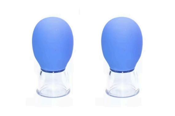 Ventouses de Massage Facial en Silicone Bleues – Lot de 2 - 1